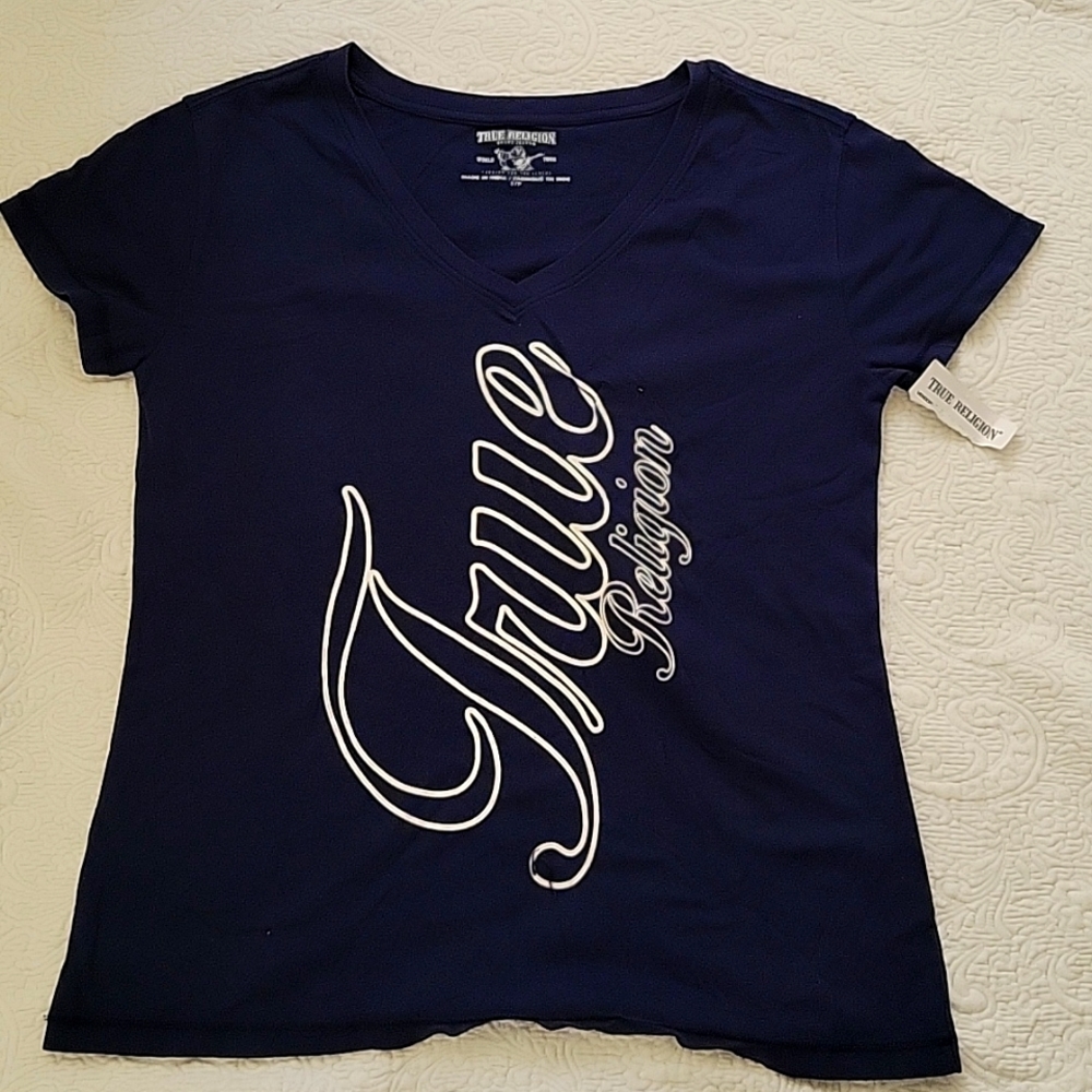 True Religion V neck t short for women